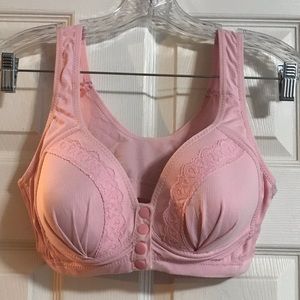 Pink padded bra, no brand, band size 46, cup size b-c
